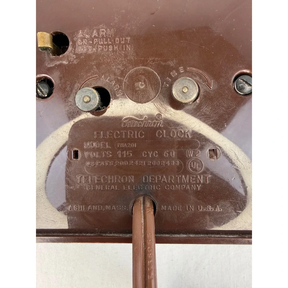 Vtg 1950's Telechron General Electric 